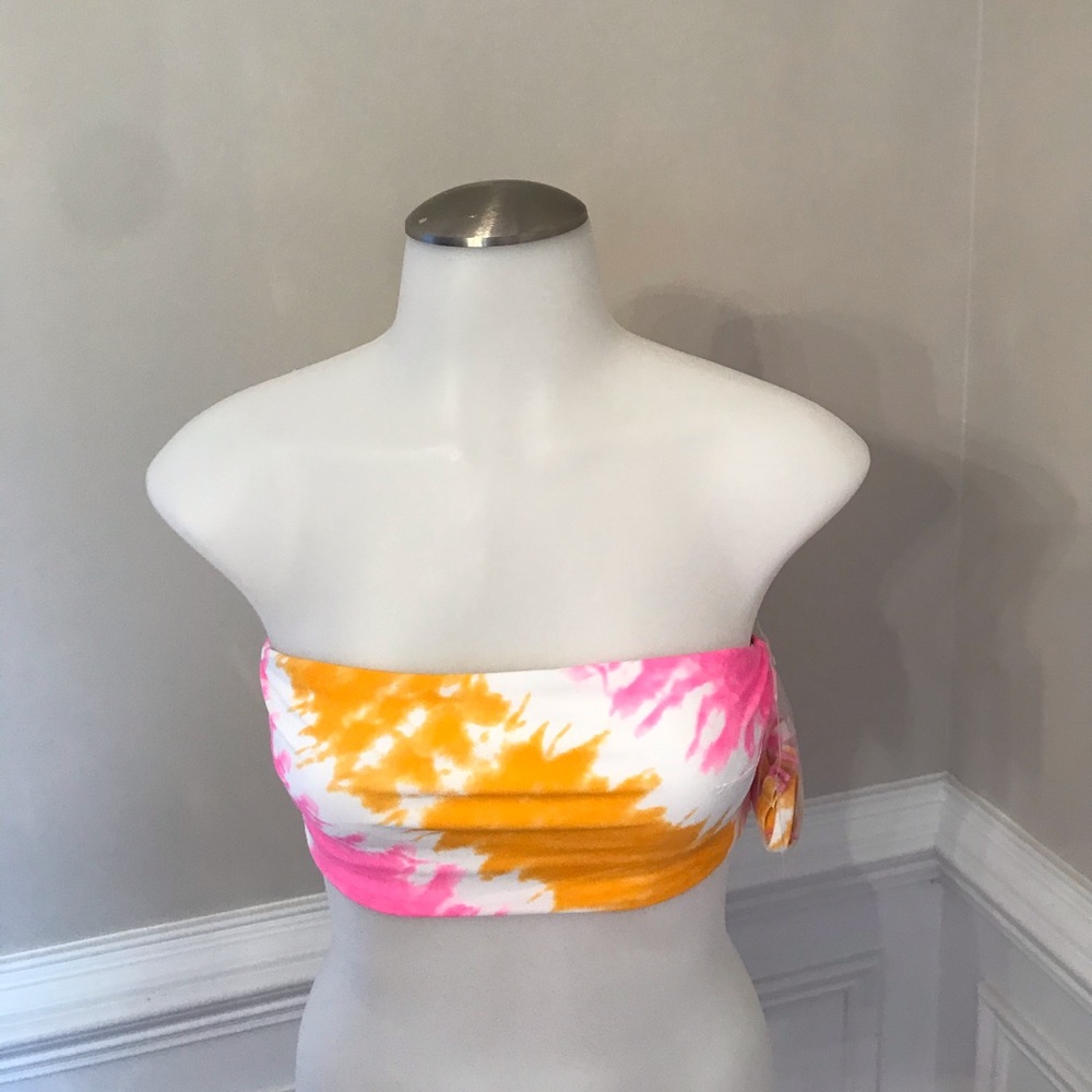 Aerie Tie Dye Bandeau Bikini Top